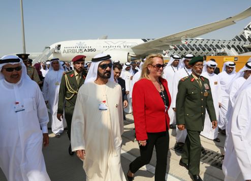 معرض دبي للطيران يحطم الأرقام المسجلة بقيمة صفقات بلغت 114 مليار دولار أمريكي 