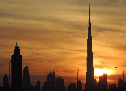 Dubai Sklyine Sunset