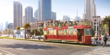 ترولي جديد يجذب السياح إلى وسط مدينة دبي