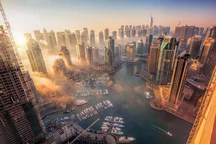 Dubai Marina at sunrise
