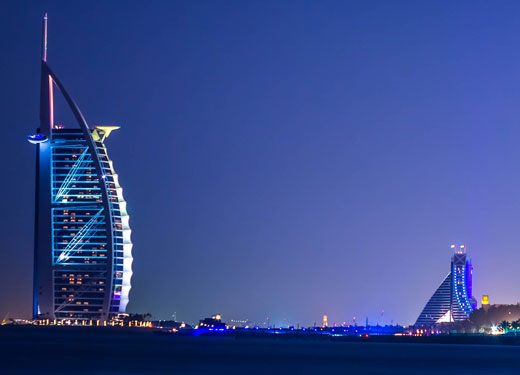 Burj Al Arab and Jumeirah Beach Hotel