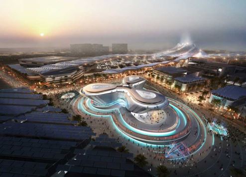 An artist's impression of the Expo 2020 site.