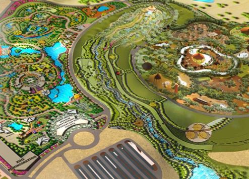 An artist's impression of Dubai Safari Park