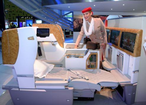 Emirates' new business class seating.