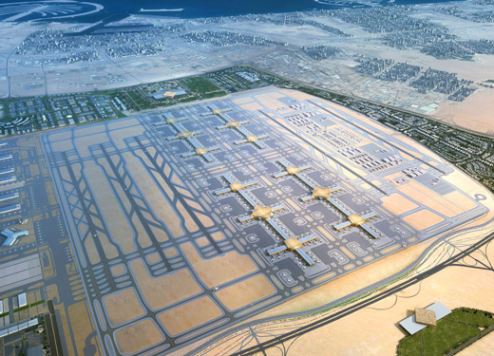 An artist's impression of the completed Al Maktoum International Airport – Dubai World Central (DWC)