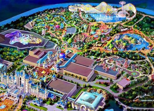 An artist's impression of Six Flags Dubai