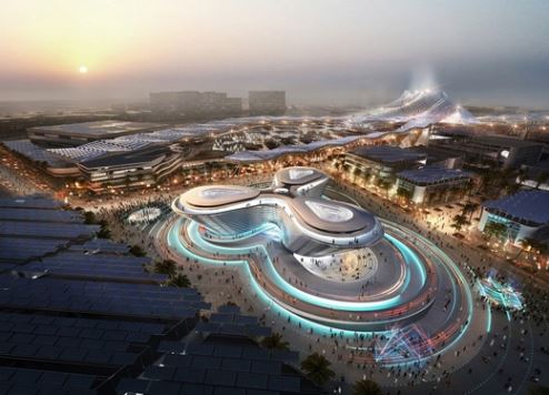 An artist's impression of the Expo 2020 site (Image courtesy Expo 2020).