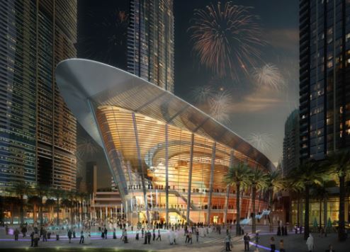 An artist's impression of Dubai Opera
