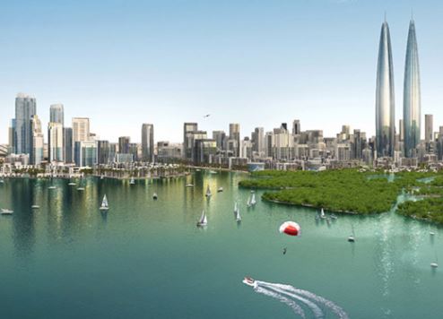 An artist's impression of Dubai Creek Harbour.