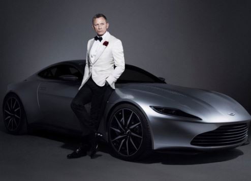 James Bond star Daniel Craig poses with the DB10.