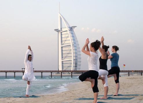 Yoga sessions organised by Jumeirah Group.