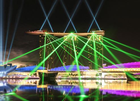 Hong Kong’s ‘A Symphony of Lights’, located at the Marina Bay Sands