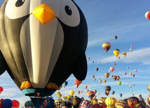 Balloons assemble at Dubai's Global Village